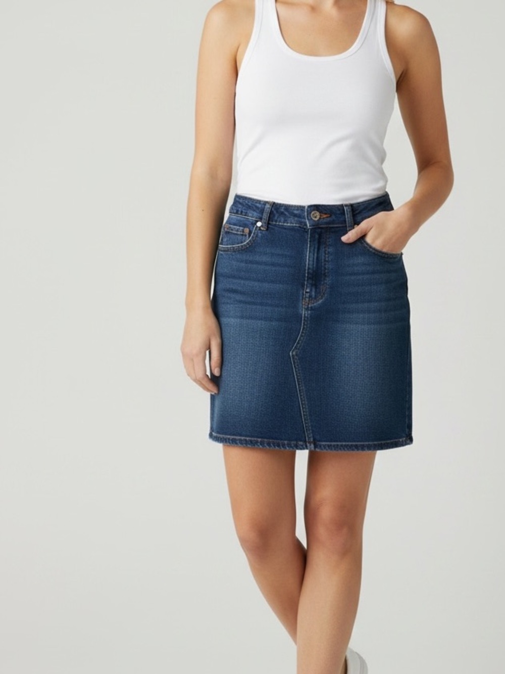Loft Denim Mini Skirt Size 8